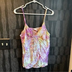 Lingerie tank top nightie lavender and yellow super cute l-xl y2k